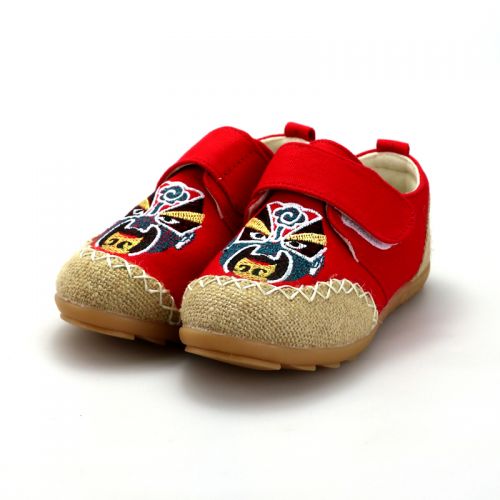 Chaussures de tennis enfants en toile brodé pour printemps - Ref 1009771