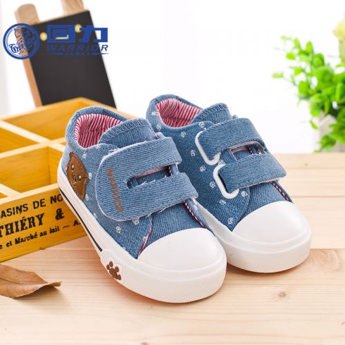 Chaussures de tennis enfants en toile WARRIOR pour été - semelle caoutchouc Ref 1009822