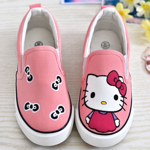 Chaussures de tennis enfants en toile pour printemps - Ref 1009848