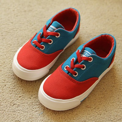 Chaussures de tennis enfants en toile pour printemps - semelle caoutchouc Ref 1010117
