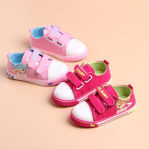 Chaussures de tennis enfants en toile pour printemps - semelle caoutchouc naturel Ref 1010414