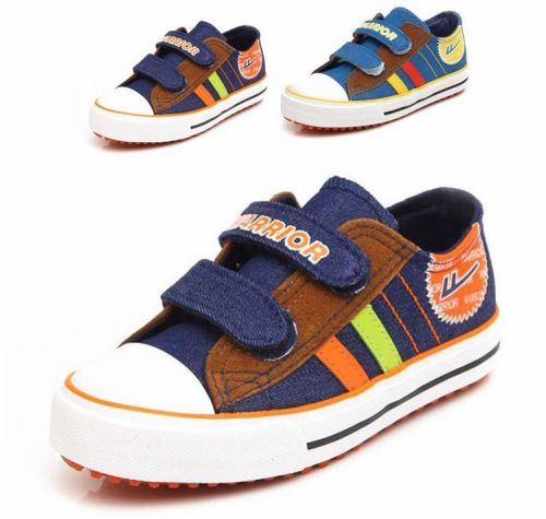 Chaussures de tennis enfants en toile WARRIOR métal pour printemps - semelle caoutchouc Ref 1010631