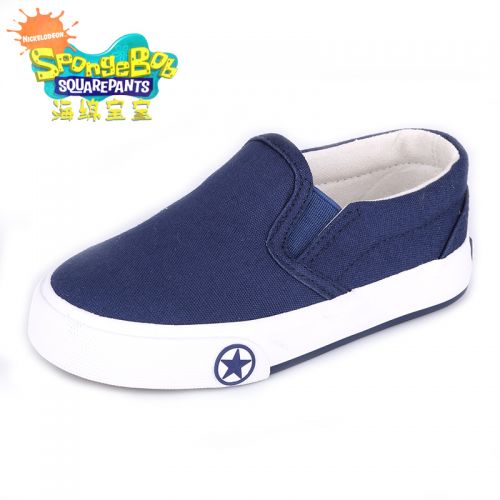 Chaussures de tennis enfants en toile SPONGEBOB SQUAREPANTS pour printemps - semelle caoutchouc Ref 1010758