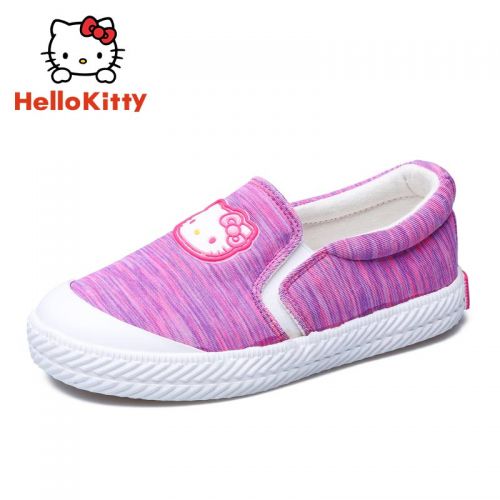Chaussures de tennis enfants en toile HELLO KITTY pour printemps - semelle vulcanisation Ref 1010767