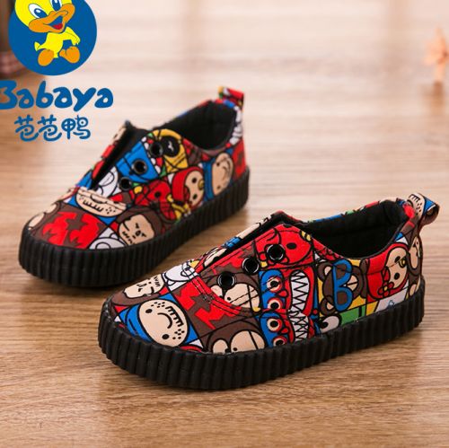 Chaussures de tennis enfants en toile pour printemps - semelle caoutchouc Ref 1011342