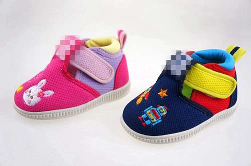 Chaussures de tennis enfants en toile pour printemps - semelle caoutchouc antidérapant Ref 1011435