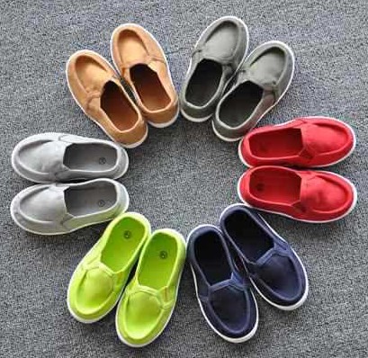 Chaussures de tennis enfants en toile pour printemps - semelle caoutchouc Ref 1011840