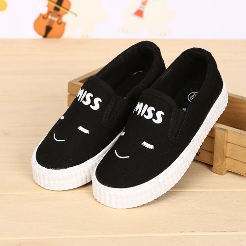Chaussures de tennis enfants en toile pour printemps - semelle caoutchouc antidérapant Ref 1012065
