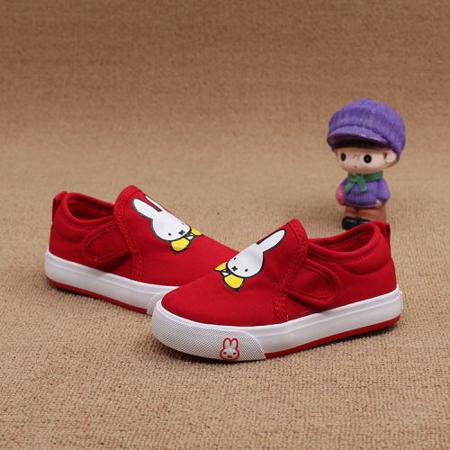 Chaussures de tennis enfants en toile pour printemps - semelle caoutchouc antidérapant Ref 1012191