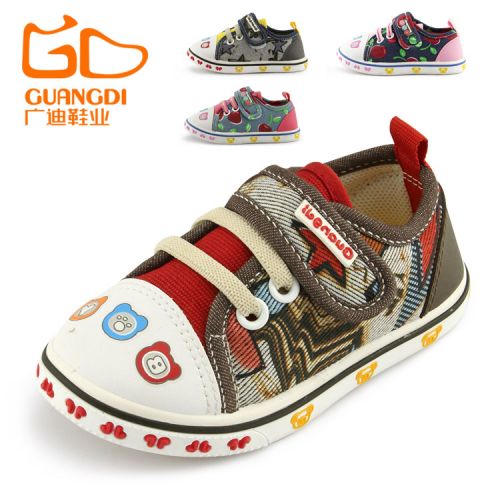 Chaussures de tennis enfants en tissu pour printemps - semelle plastique Ref 1012237