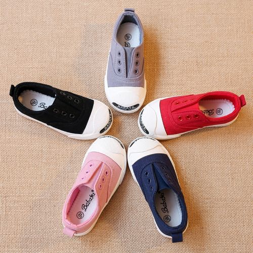 Chaussures de tennis enfants en toile pour Toute saison - semelle caoutchouc naturel Ref 1012374