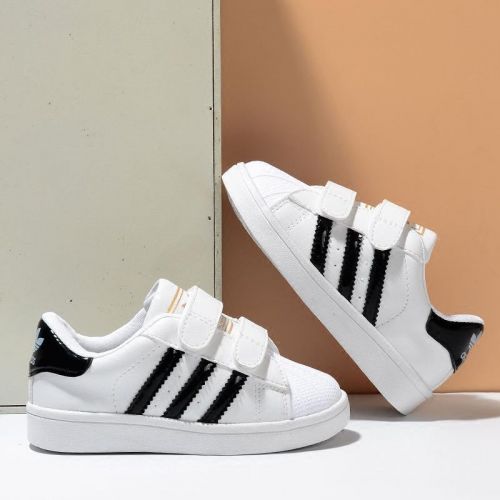 Chaussures de tennis enfants en similicuir pour été - semelle caoutchouc naturel Ref 1012429