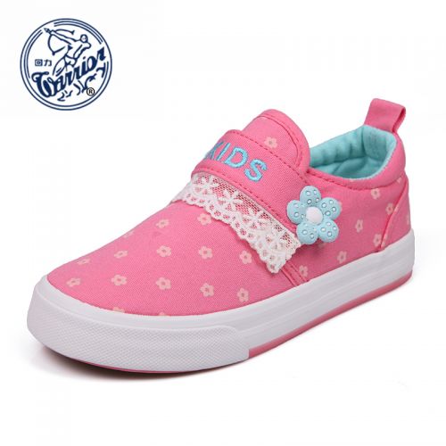 Chaussures de tennis enfants en toile WARRIOR pour printemps - semelle caoutchouc Ref 1012432