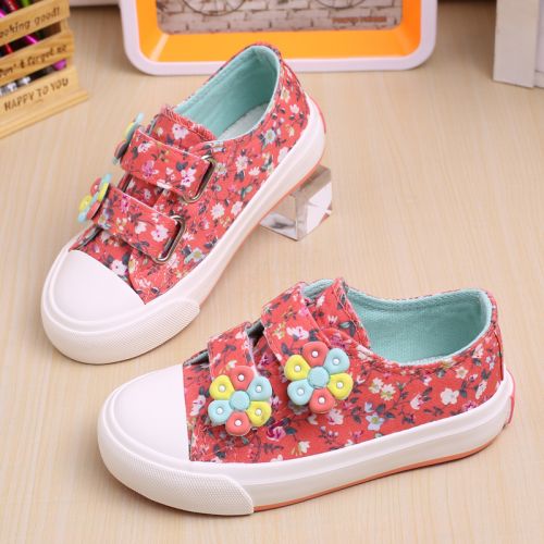 Chaussures de tennis enfants en toile pour printemps - semelle caoutchouc Ref 1012447