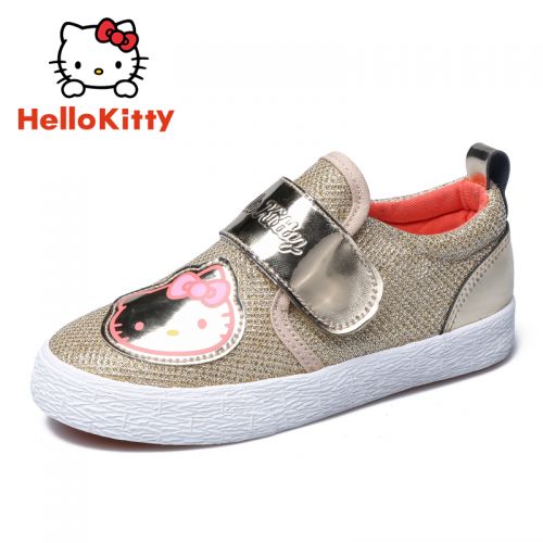 Chaussures de tennis enfants en tissu HELLO KITTY pour printemps - semelle vulcanisation Ref 1012843