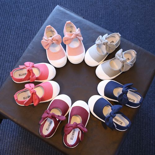 Chaussures de tennis enfants en toile pour printemps - semelle caoutchouc Ref 1013071
