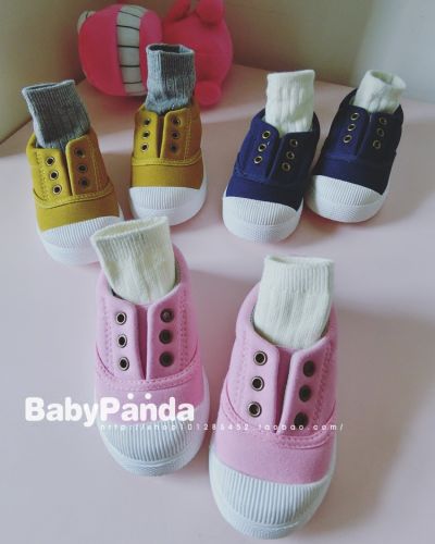 Chaussures de tennis enfants en toile pour Toute saison - semelle caoutchouc naturel Ref 1013156