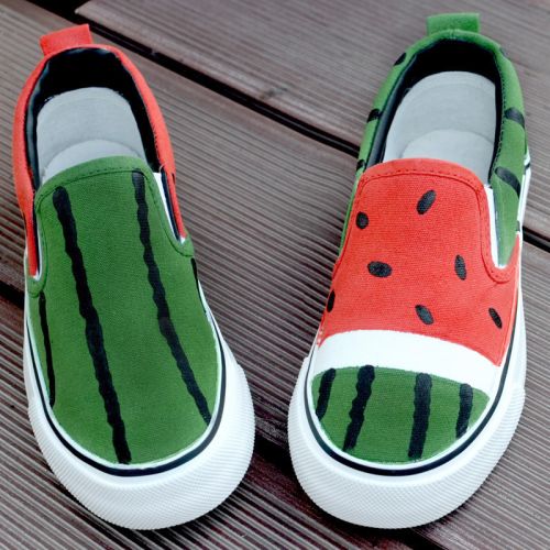 Chaussures de tennis enfants en toile pour printemps - Ref 1013244