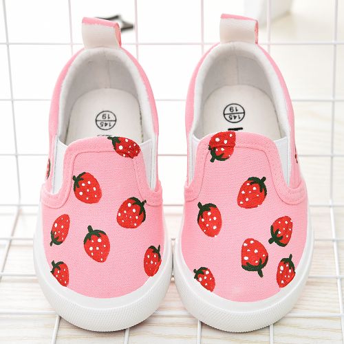 Chaussures de tennis enfants en toile pour printemps - semelle caoutchouc Ref 1013348