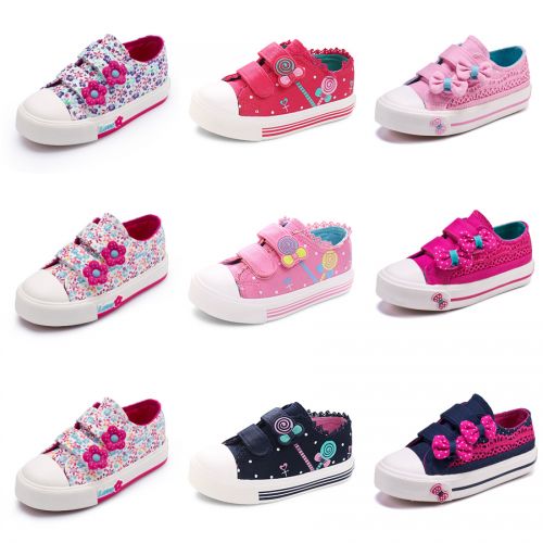 Chaussures de tennis enfants en toile pour été - semelle caoutchouc Ref 1013647