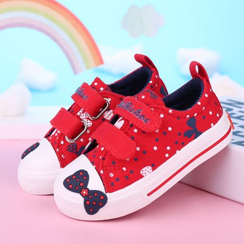 Chaussures de tennis enfants en toile pour printemps - semelle caoutchouc Ref 1013663