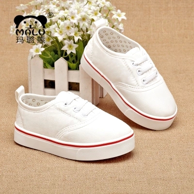 Chaussures de tennis enfants en toile MALU pour printemps - semelle plastique Ref 1013963