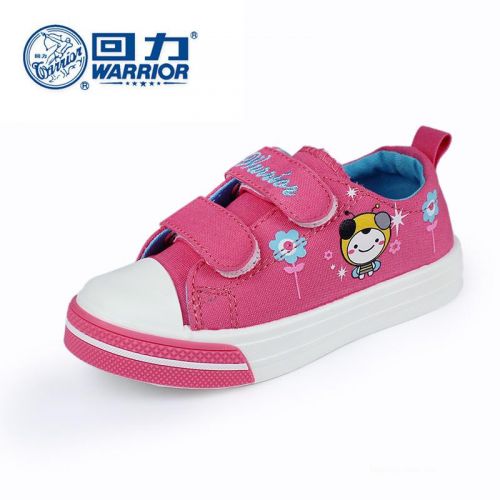 Chaussures de tennis enfants en toile WARRIOR brodé pour printemps - semelle caoutchouc Ref 1014028