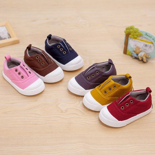 Chaussures de tennis enfants en toile pour printemps - semelle caoutchouc Ref 1014099