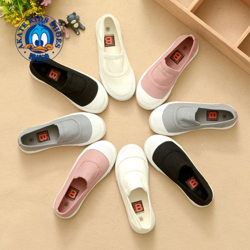 Chaussures de tennis enfants en toile AKATIE pour printemps - semelle caoutchouc Ref 1014128