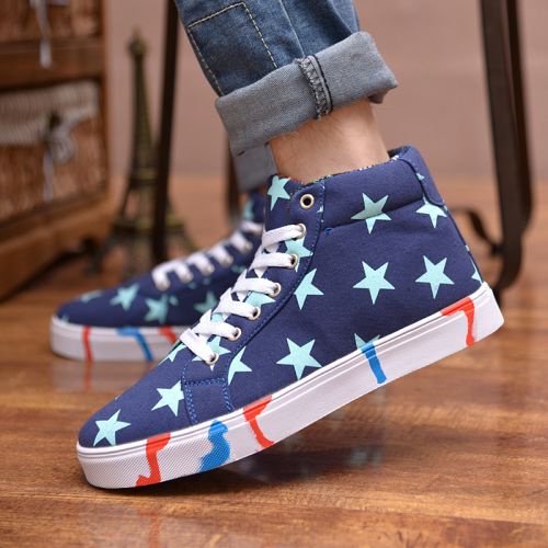 Chaussures de tennis enfants en toile coutures cuir pour printemps - semelle plastique Ref 1014161