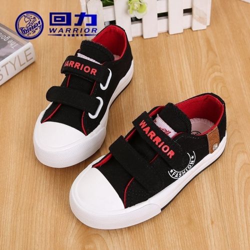Chaussures de tennis enfants en toile WARRIOR pour printemps - semelle caoutchouc Ref 1014257