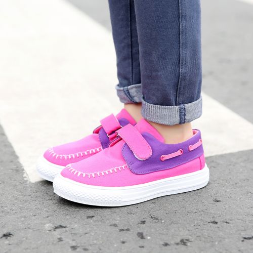 Chaussures de tennis enfants en tissu pour printemps - semelle caoutchouc Ref 1014601