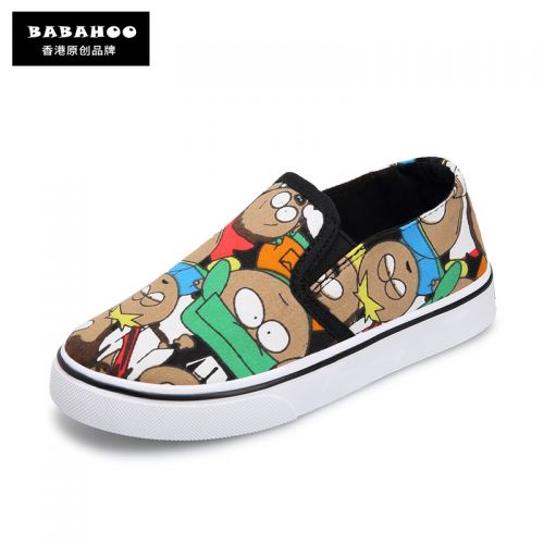 Chaussures de tennis enfants en toile pour printemps - semelle caoutchouc Ref 1014911
