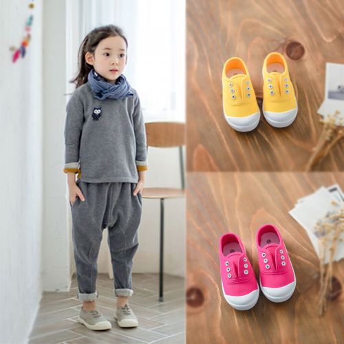 Chaussures de tennis enfants en toile pour printemps - semelle fond composite Ref 1015069