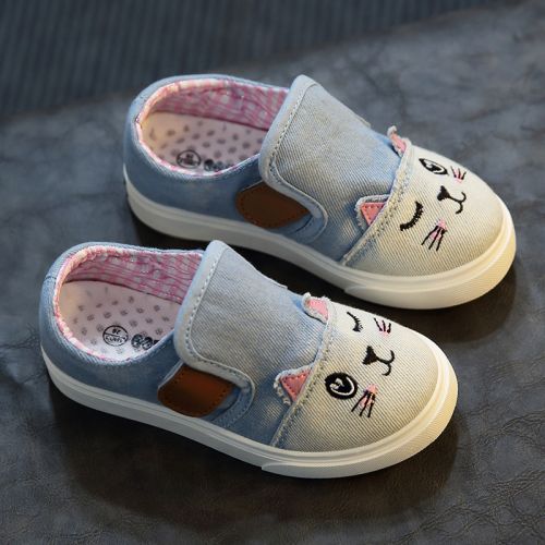 Chaussures de tennis enfants en toile pour printemps - semelle caoutchouc Ref 1015199