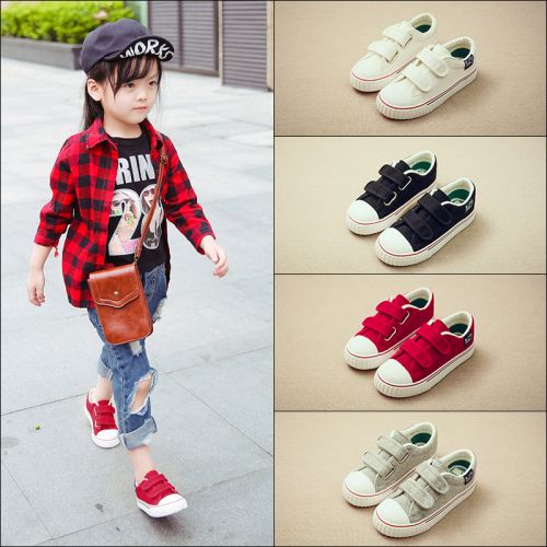 Chaussures de tennis enfants en toile pour Toute saison - semelle caoutchouc antidérapant Ref 1015284