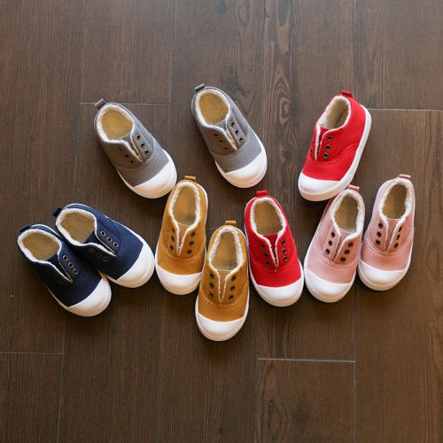 Chaussures de tennis enfants en cuir synthétique pour hiver - semelle caoutchouc Ref 1015332
