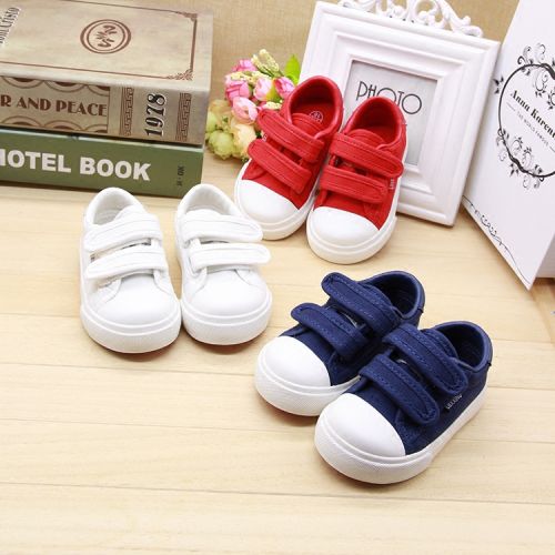 Chaussures de tennis enfants en toile pour printemps - semelle caoutchouc antidérapant Ref 1015417