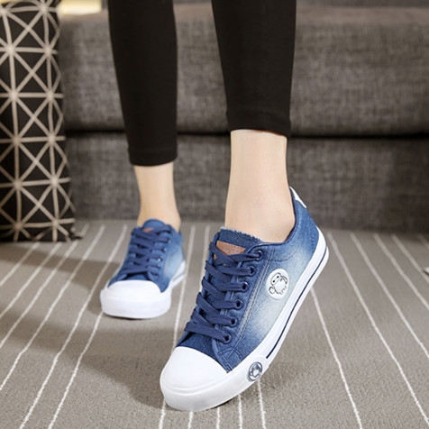 Chaussures de tennis enfants en toile pour printemps - semelle caoutchouc Ref 1015582