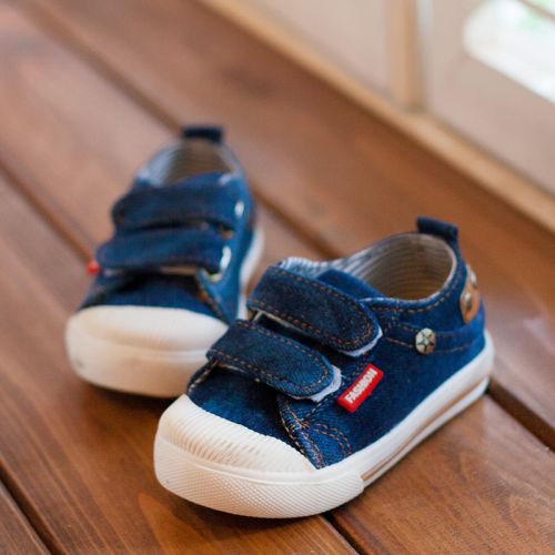 Chaussures de tennis enfants en toile pour printemps - semelle caoutchouc Ref 1015762