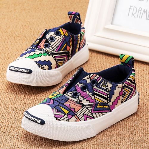 Chaussures de tennis enfants en toile pour printemps - semelle caoutchouc Ref 1015889