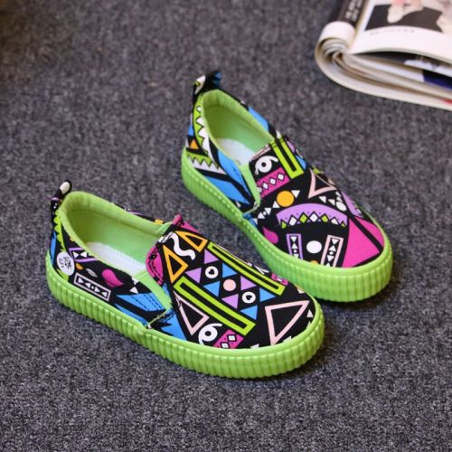 Chaussures de tennis enfants en toile SHINCHAN pour printemps - semelle caoutchouc Ref 1016095