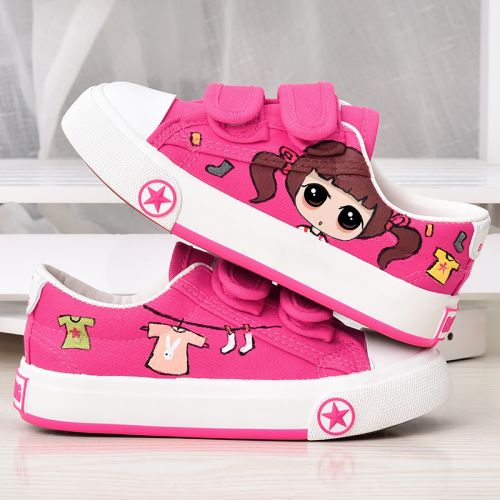 Chaussures de tennis enfants en toile pour printemps - Ref 1016116