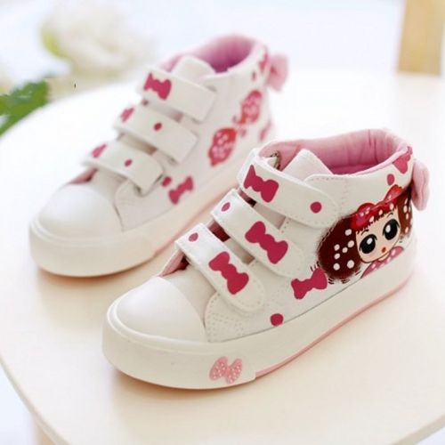 Chaussures de tennis enfants en toile pour printemps - semelle caoutchouc Ref 1016161