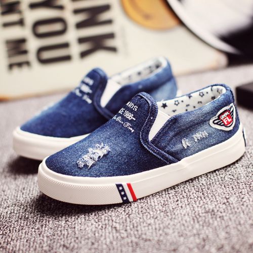 Chaussures de tennis enfants en toile pour Toute saison - semelle caoutchouc antidérapant Ref 1016179