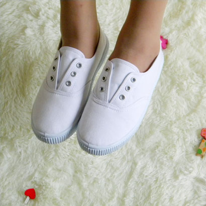 Chaussures de tennis enfants en tissu pour printemps - semelle plastique Ref 1016311