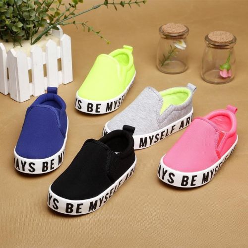 Chaussures de tennis enfants en toile pour Toute saison - semelle caoutchouc antidérapant Ref 1016418