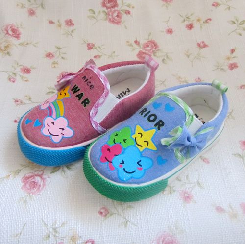 Chaussures de tennis enfants en toile pour printemps - semelle caoutchouc Ref 1016577