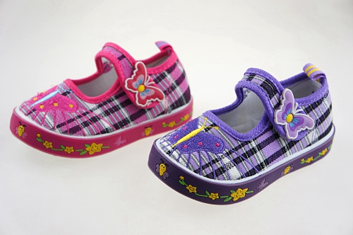 Chaussures de tennis enfants en toile pour printemps - semelle plastique Ref 1016738