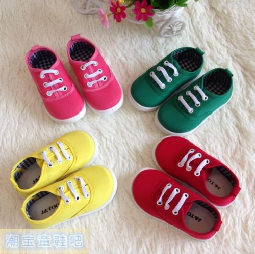 Chaussures de tennis enfants en toile pour Toute saison - semelle plastique Ref 1016740